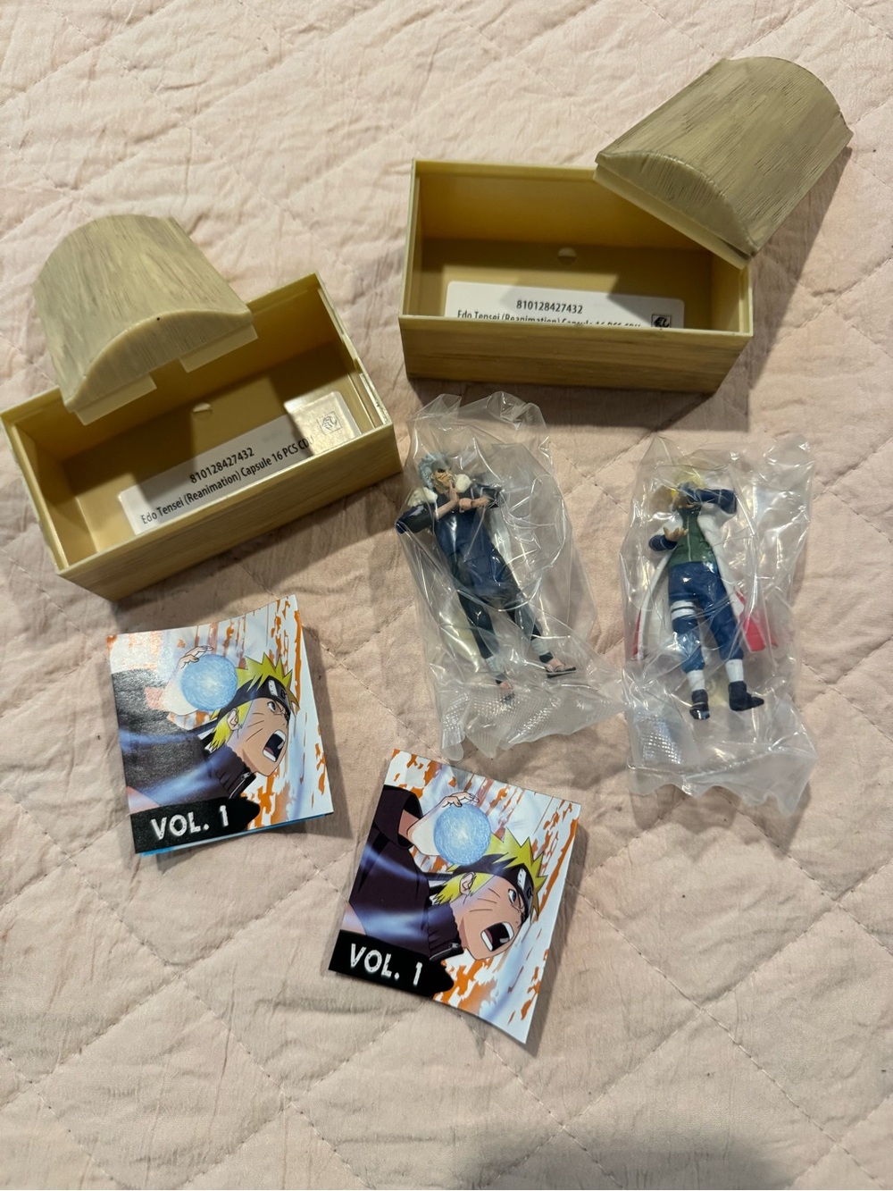 Set of 2 Shippuden Mini Figure Set with Wood Display Boxes - Blue